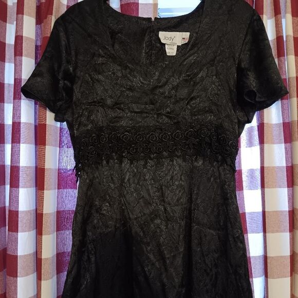 Jody California Vintage Black Dress Size 11 Great Pre-Owned Condition - Picture 6 of 8